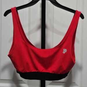 PINK Victoria's Secret Red and Black Ultimate Sports Bra